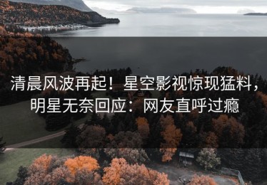 清晨风波再起！星空影视惊现猛料，明星无奈回应：网友直呼过瘾
