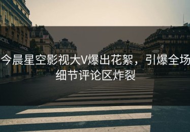 今晨星空影视大V爆出花絮，引爆全场细节评论区炸裂