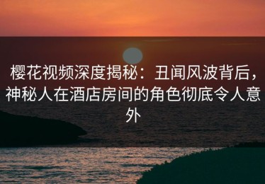樱花视频深度揭秘：丑闻风波背后，神秘人在酒店房间的角色彻底令人意外