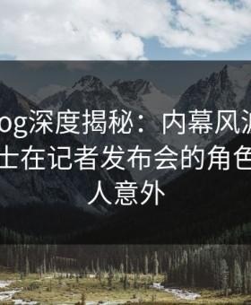 糖心vlog深度揭秘：内幕风波背后，业内人士在记者发布会的角色罕见令人意外